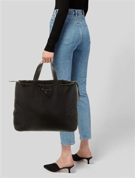 prada puffer tote|Prada over the shoulder bag.